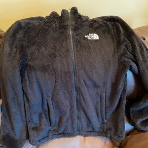North Face fuzzy soft black jacket